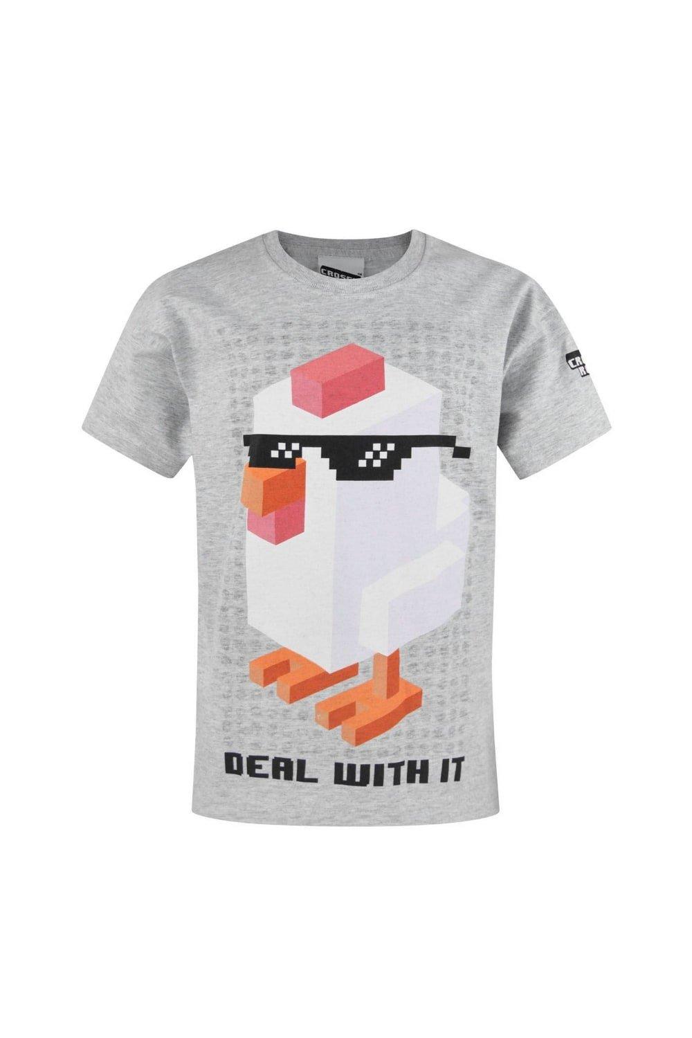 Crossy Road Official Deal With It Short Sleeved T-Shirt