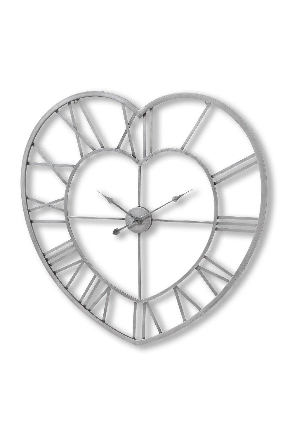 Metal Frame Heart Clock