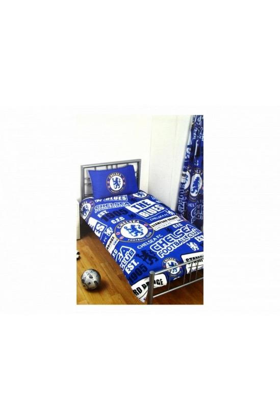 Chelsea FC Official Football Patch Single Duvet And Pillow Case Set 1