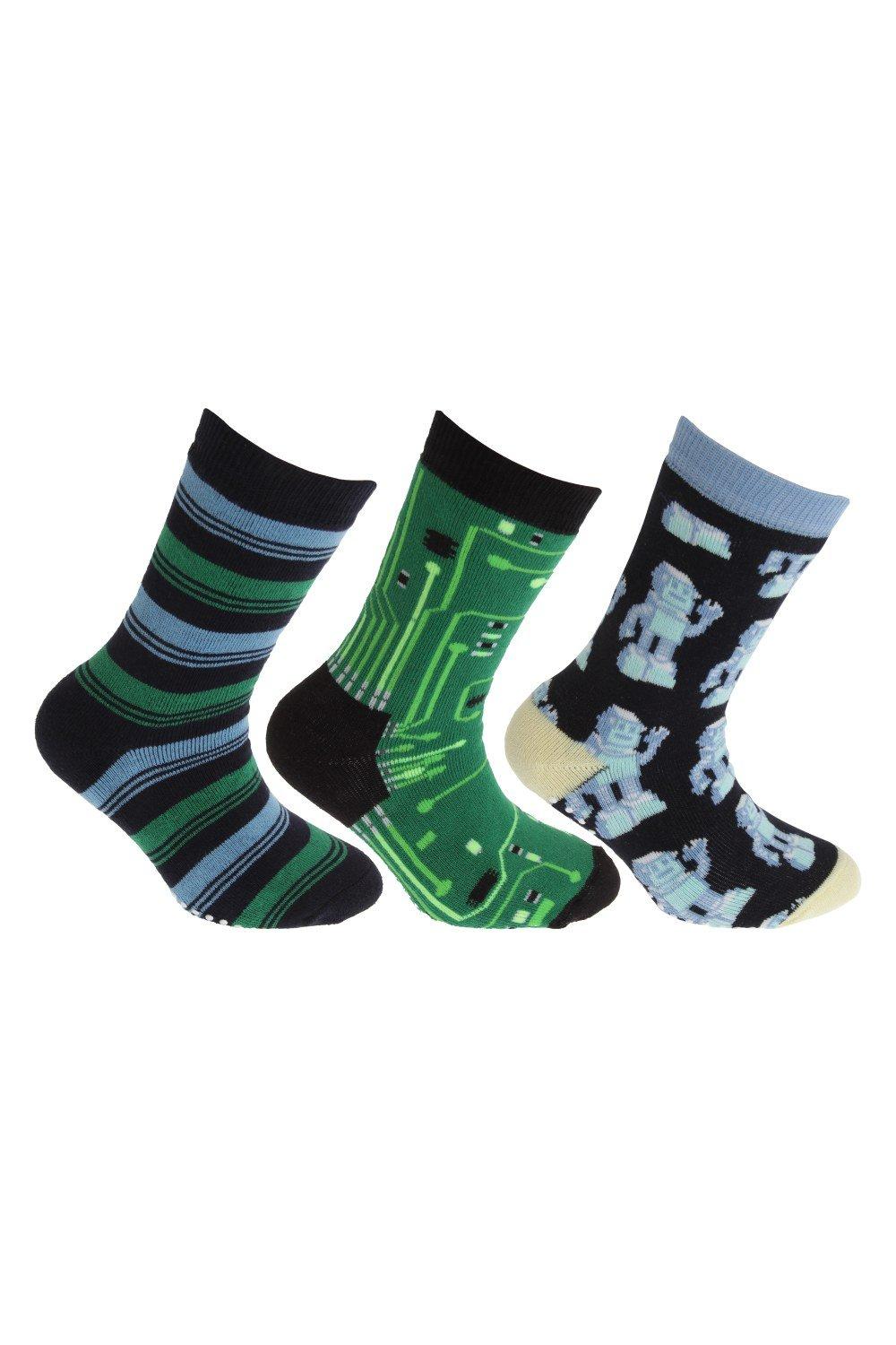 Retro Gripper Socks (3 Pairs)