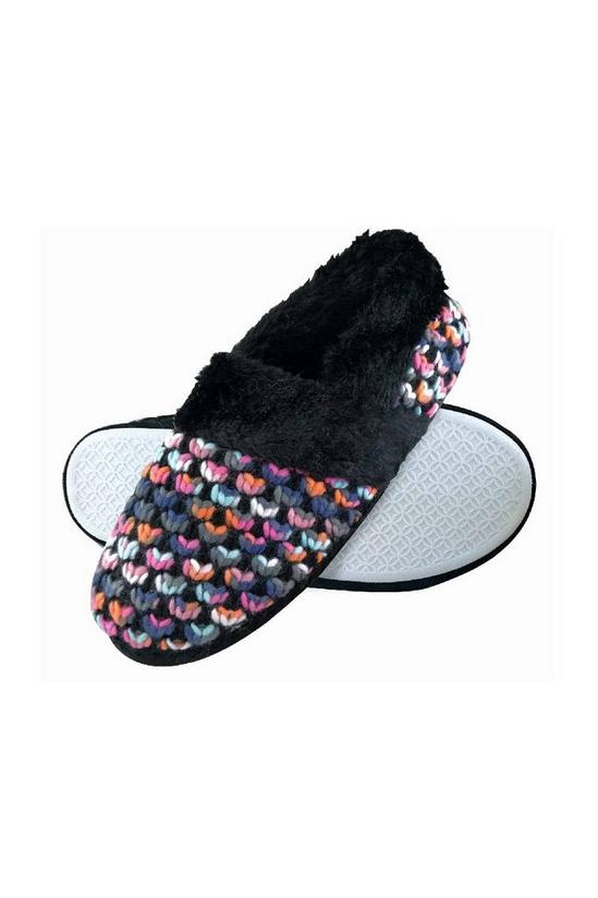 Dunlop Soft Fluffy Plush Winter Warm Luxury Knitted House Slippers 1