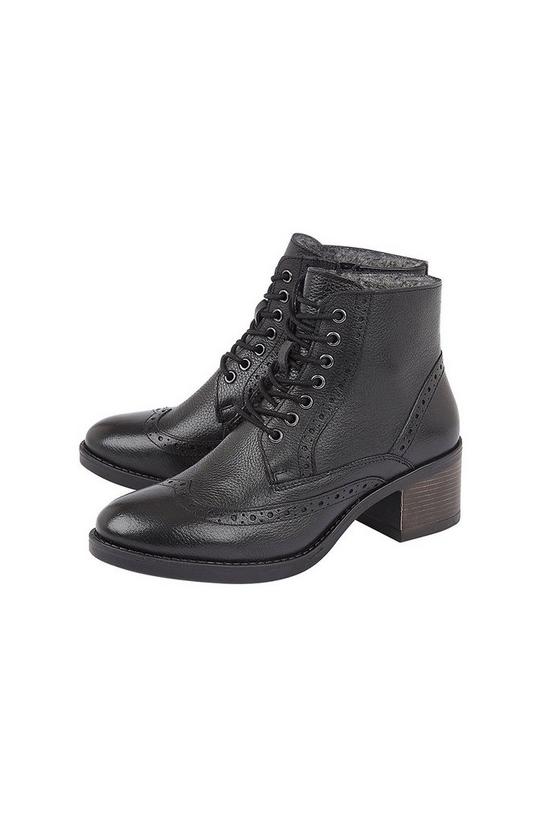 Lotus Black 'Amira' Leather Ankle Boots 2