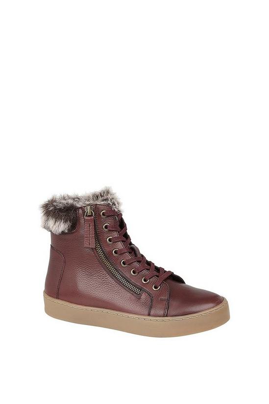 Lotus Bordo 'Siobhan' Leather High Top Trainers 1
