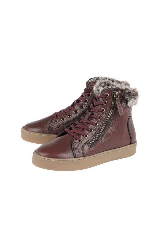 Lotus Bordo 'Siobhan' Leather High Top Trainers 2