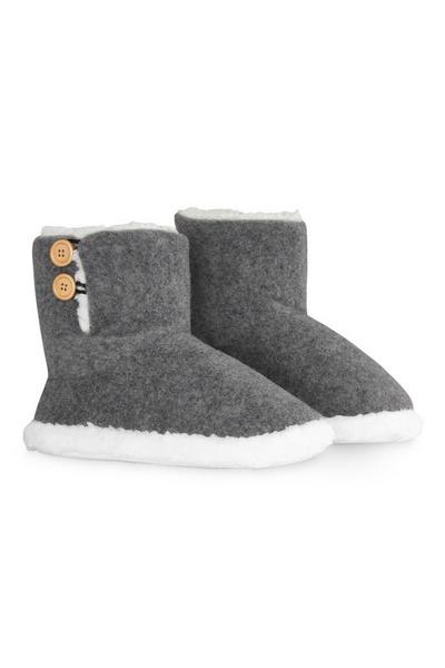Button Bootie Slippers