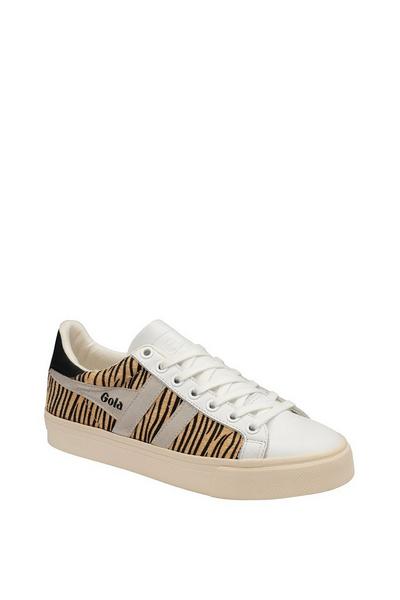 'Orchid II Africa' Ponyhair Lace-Up Trainers