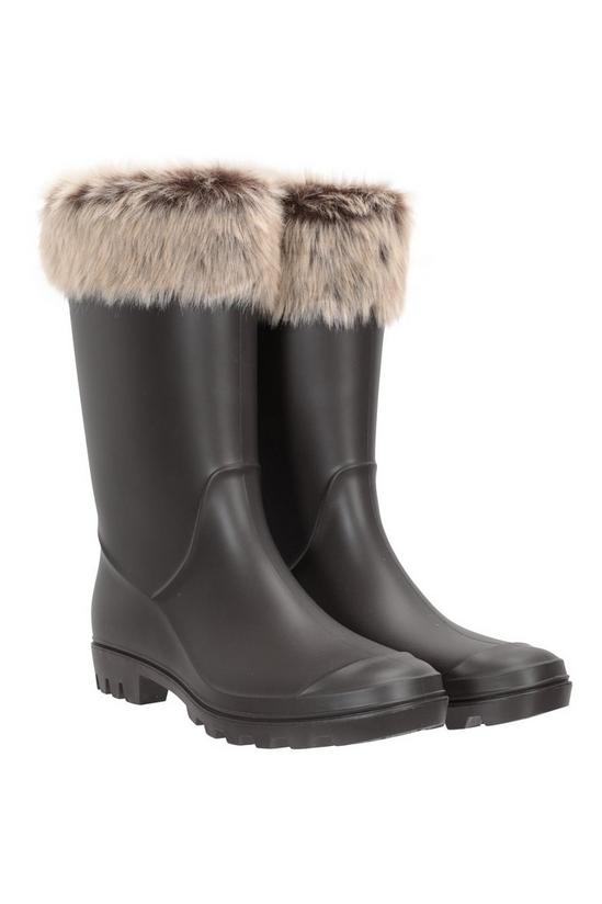 Mountain Warehouse Waterproof Durable Cushioned Cotton Lined Slip On Faux Fur Wellies 1