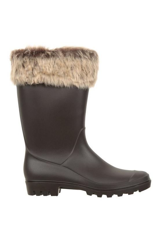 Mountain Warehouse Waterproof Durable Cushioned Cotton Lined Slip On Faux Fur Wellies 2