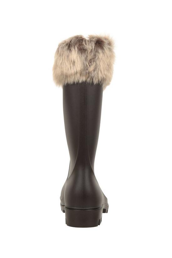 Mountain Warehouse Waterproof Durable Cushioned Cotton Lined Slip On Faux Fur Wellies 3