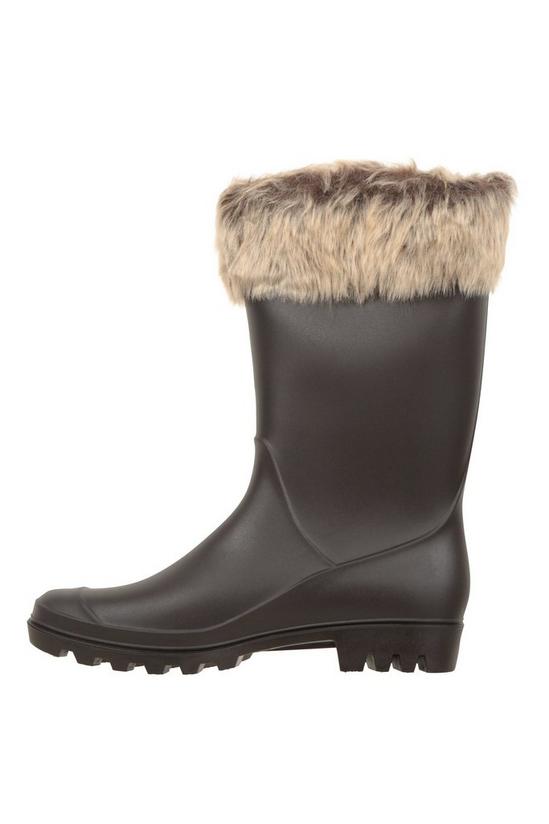 Mountain Warehouse Waterproof Durable Cushioned Cotton Lined Slip On Faux Fur Wellies 4