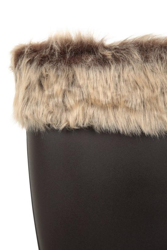 Mountain Warehouse Waterproof Durable Cushioned Cotton Lined Slip On Faux Fur Wellies 6