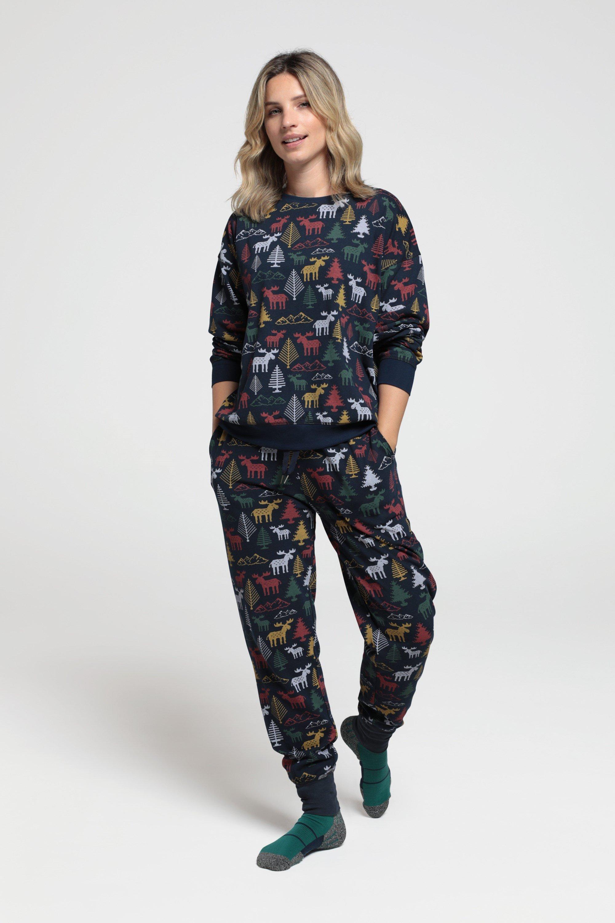 Novelty  Pyjama Set  Printed Pants Casual Top