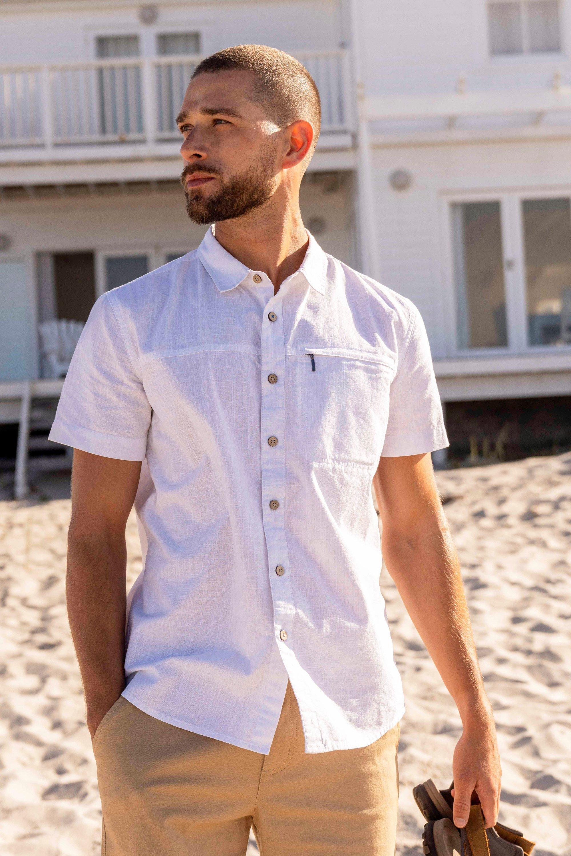 Ex Debenhams Mens White Shirt Long Sleeve Plain Button Up Formal Classic  Busines