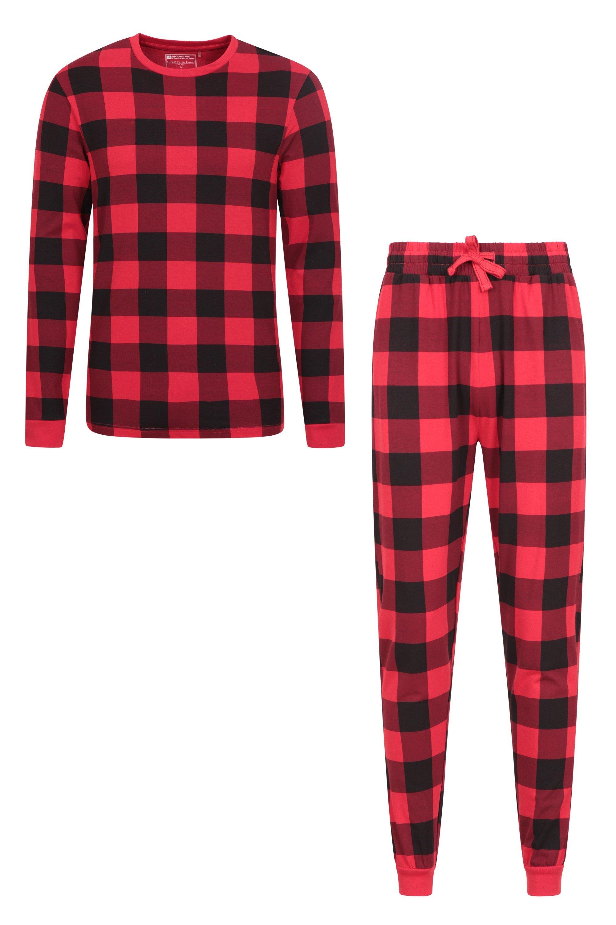 Printed Pyjama Set Elastic Cuffs Hem Winter Loungewear