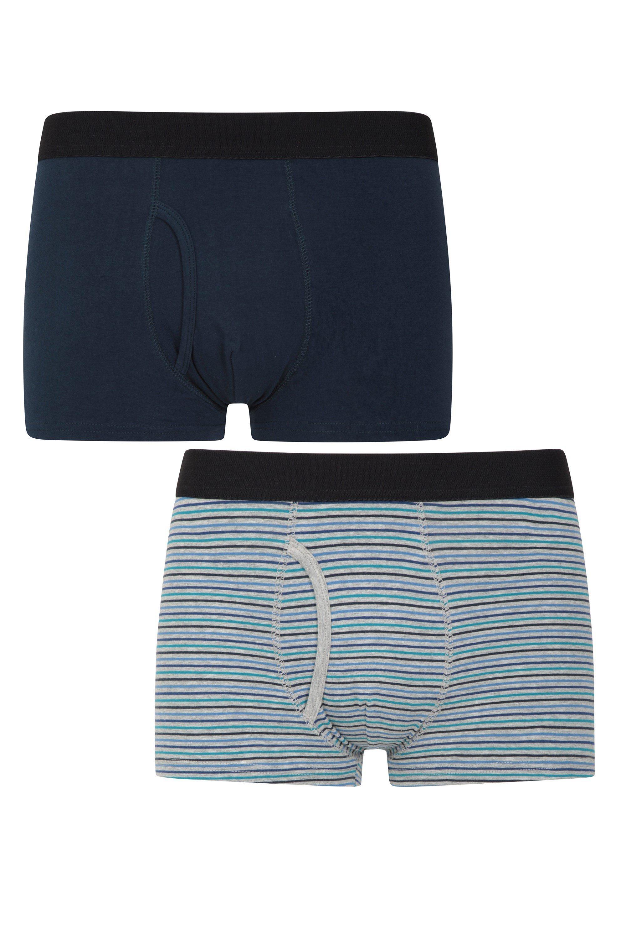 Stripe Boxers Elastic Waist Cotton Underwear Multipack