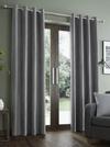 Catherine Lansfield 'Faux Suede' Lined Eyelet Curtains thumbnail 1