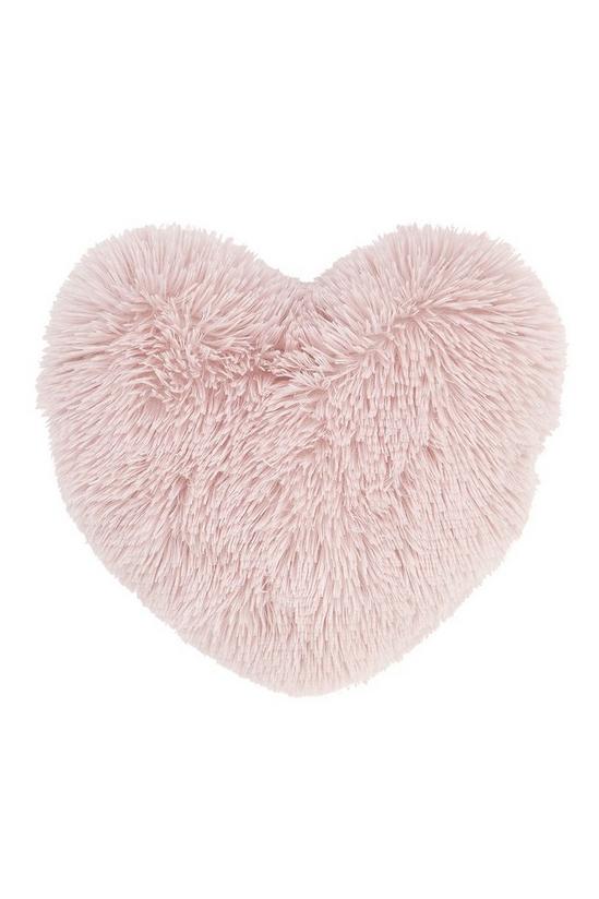 Catherine Lansfield 'Cuddly' Faux Fur Heart Cushion 1
