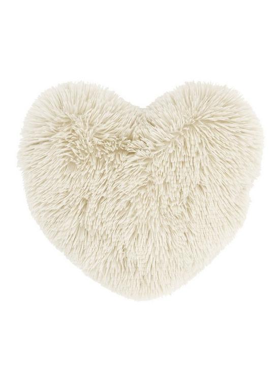 Catherine Lansfield 'Cuddly' Faux Fur Heart Cushion 3