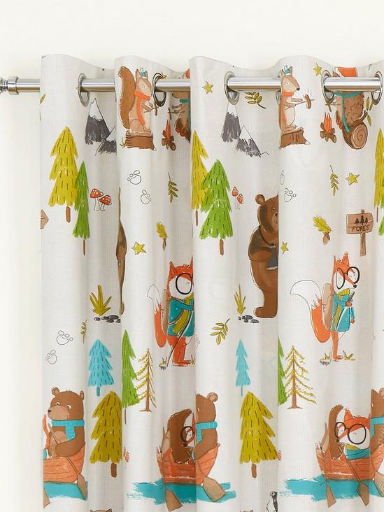 Catherine Lansfield 'Woodland Adventure' Reversible Eyelet Curtains Two Panels 3