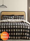 Catherine Lansfield 'Cosy Borg Sherpa Check' Duvet Cover Set thumbnail 1