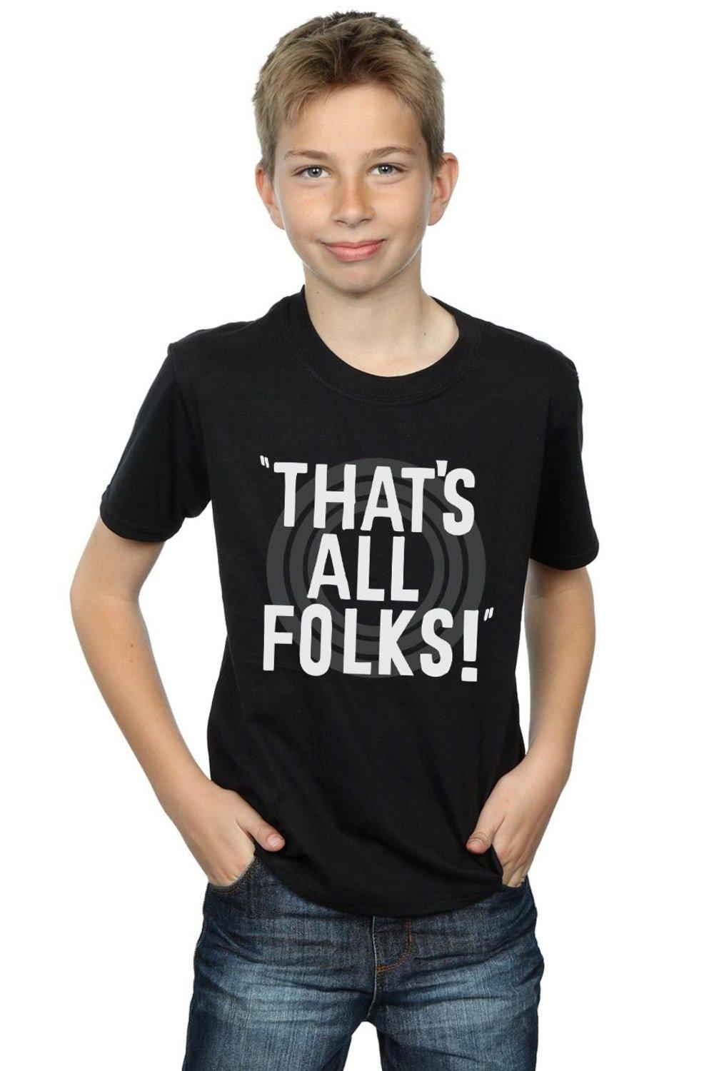 That’s All Folks Text T-Shirt