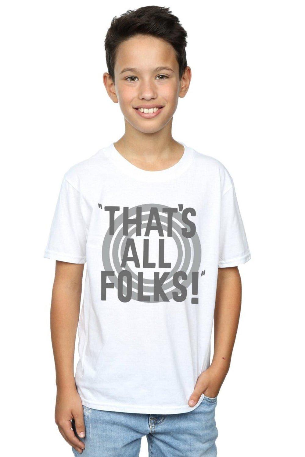 That’s All Folks Text T-Shirt