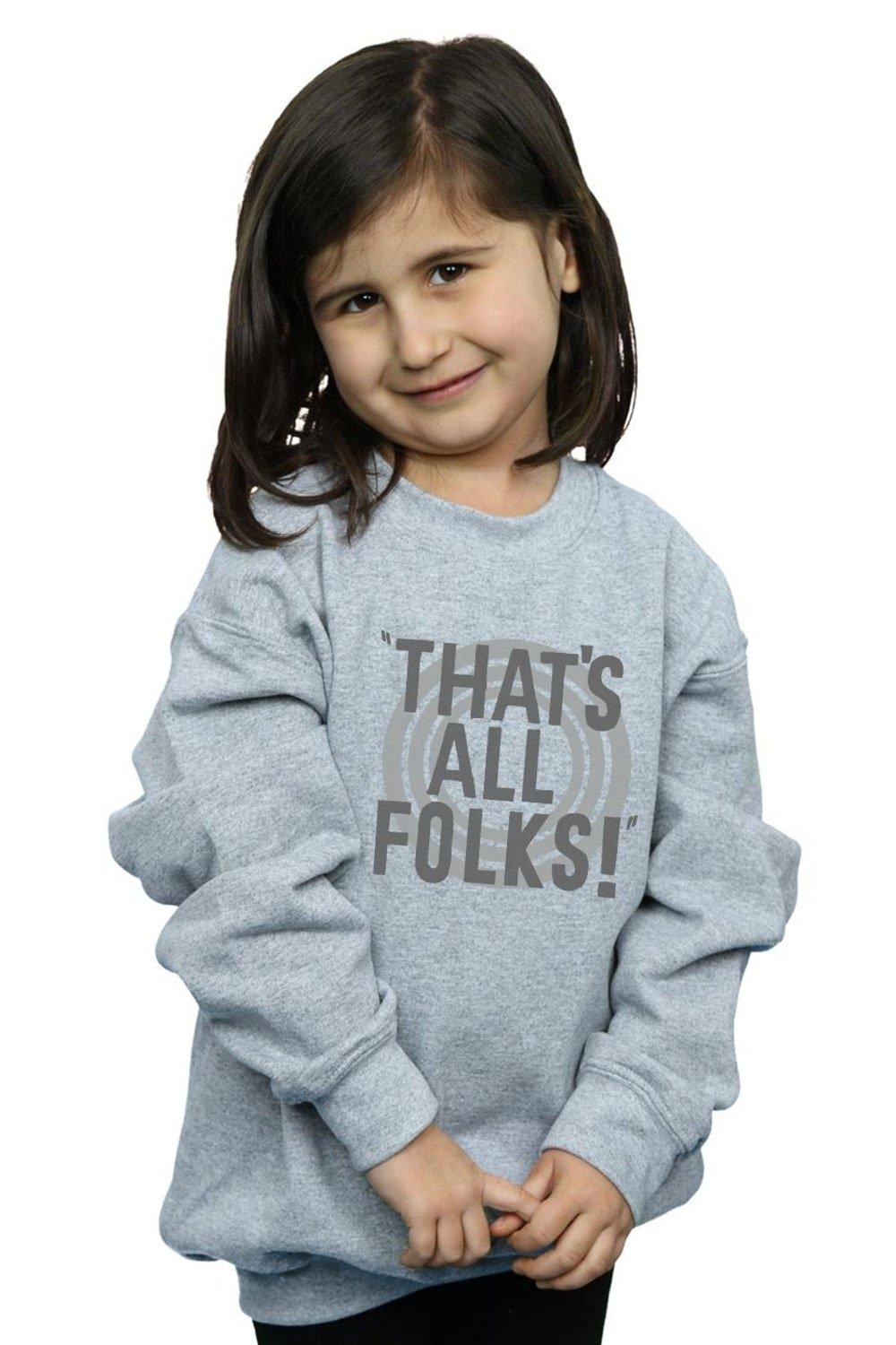 That’s All Folks Text Sweatshirt