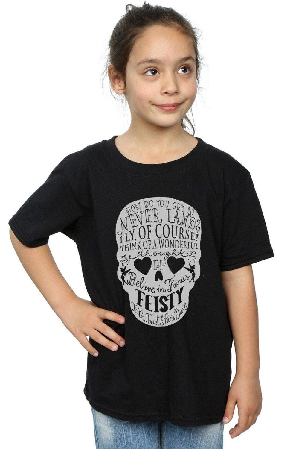 Tinker Bell Skull Cotton T-Shirt