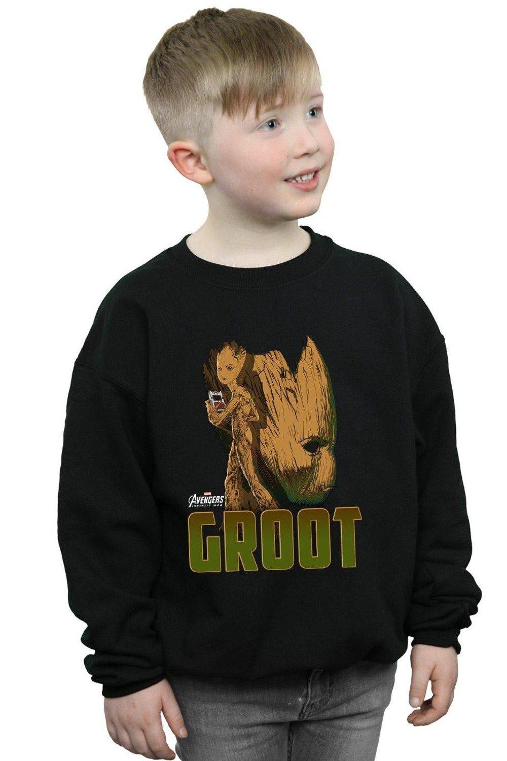 Avengers Infinity War Groot Character Sweatshirt