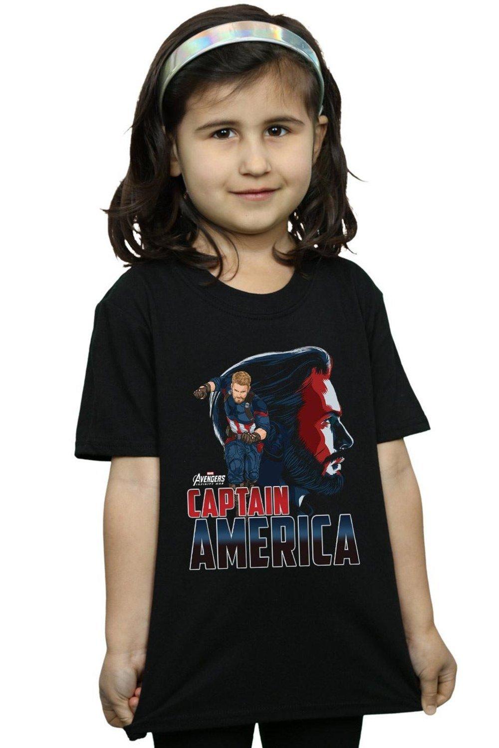 Avengers Infinity War Captain America Character Cotton T-Shirt