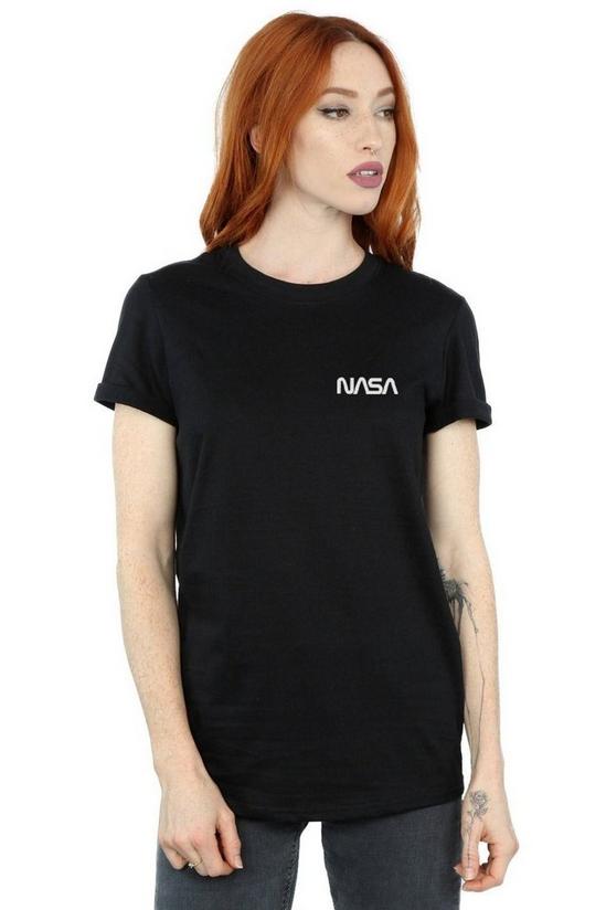 NASA Modern Logo Chest Cotton Boyfriend T-Shirt 1