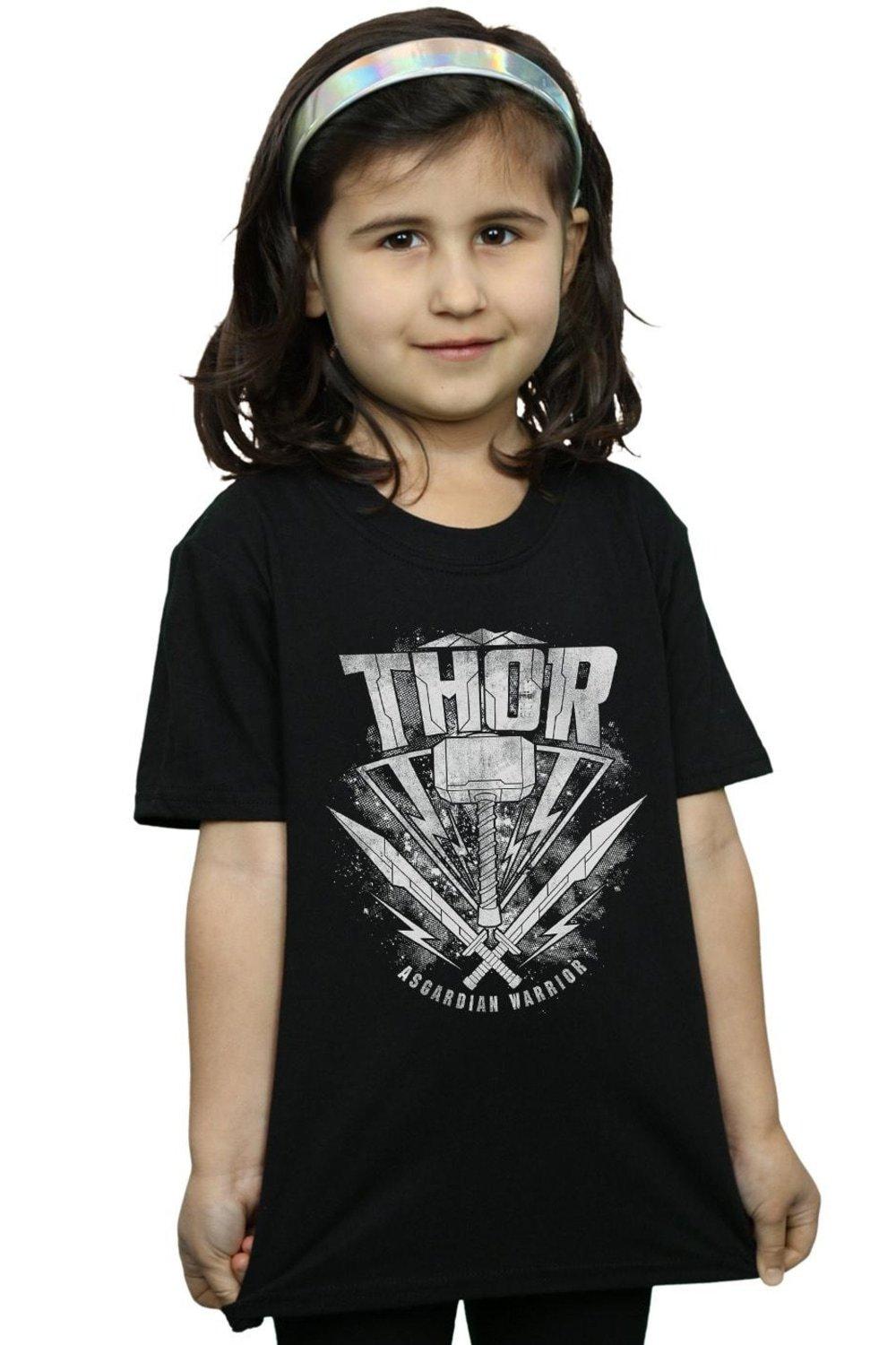 Thor Ragnarok Hammer Logo Cotton T-Shirt