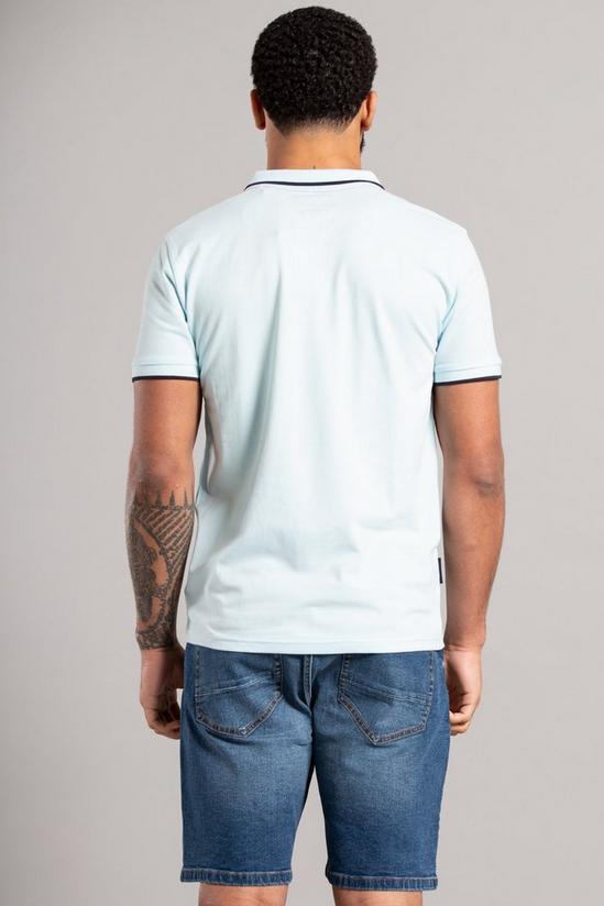 Kensington Eastside Short Sleeve Cotton Colour Block Pique Polo Shirt 2