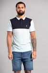Kensington Eastside Short Sleeve Cotton Colour Block Pique Polo Shirt thumbnail 3