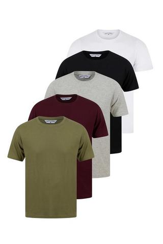 Product 5-Pack Cotton Short-Sleeve Crew Neck T-Shirts Multi