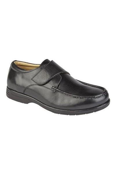 Leather XXX Extra Wide Touch Fastening Casual Shoe
