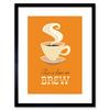 Artery8 Wall Art Print Quote Coffee This is How We Brew Gold Framed thumbnail 1