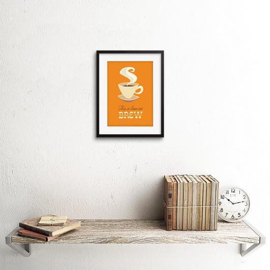 Artery8 Wall Art Print Quote Coffee This is How We Brew Gold Framed 2