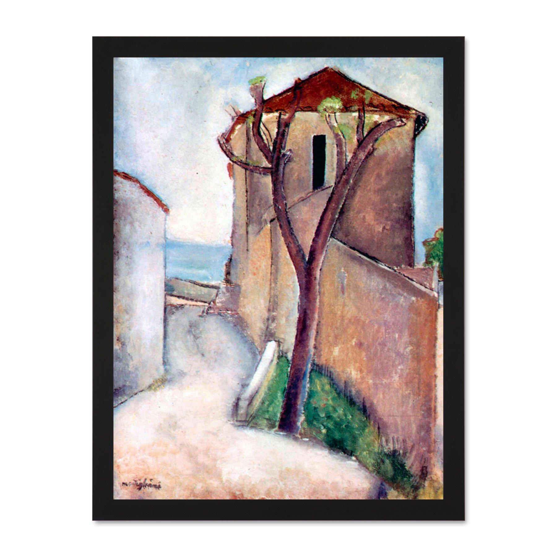 Amedeo Modigliani Tree House Old Master Large Framed Wall Decor Art Print