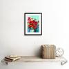 Artery8 Wall Art Print Flowers Red Bouquet Vase Art Framed 9x7 inch thumbnail 2