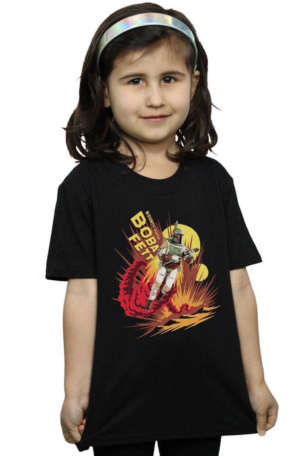 Boba Fett Rocket Powered Cotton T-Shirt