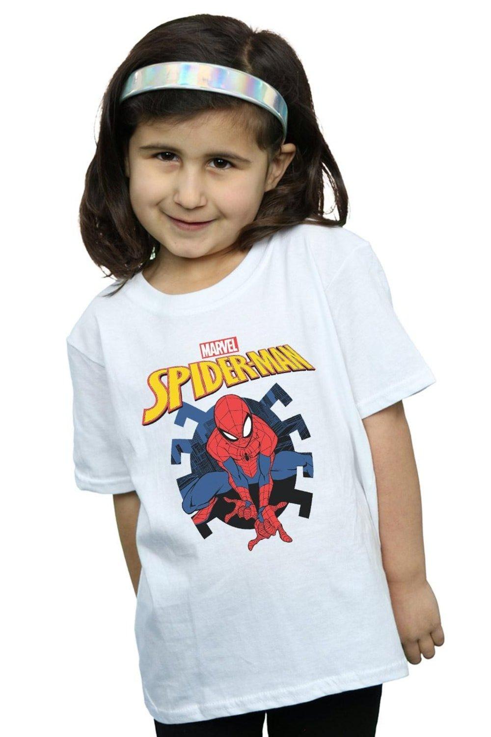 Spider-Man Web Shooting Emblem Logo Cotton T-Shirt