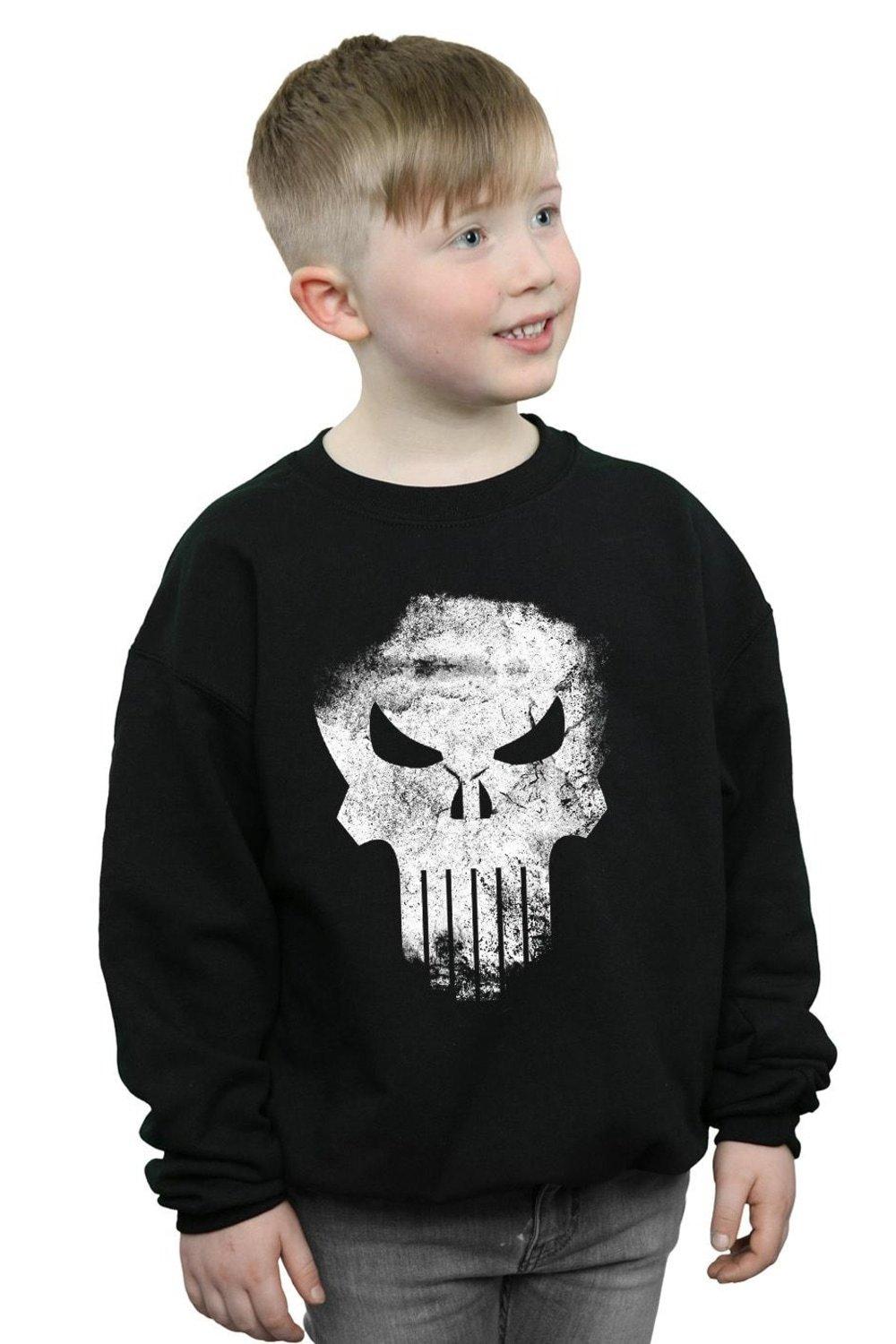 The Punisher Distrressed Skull Sweatshirt