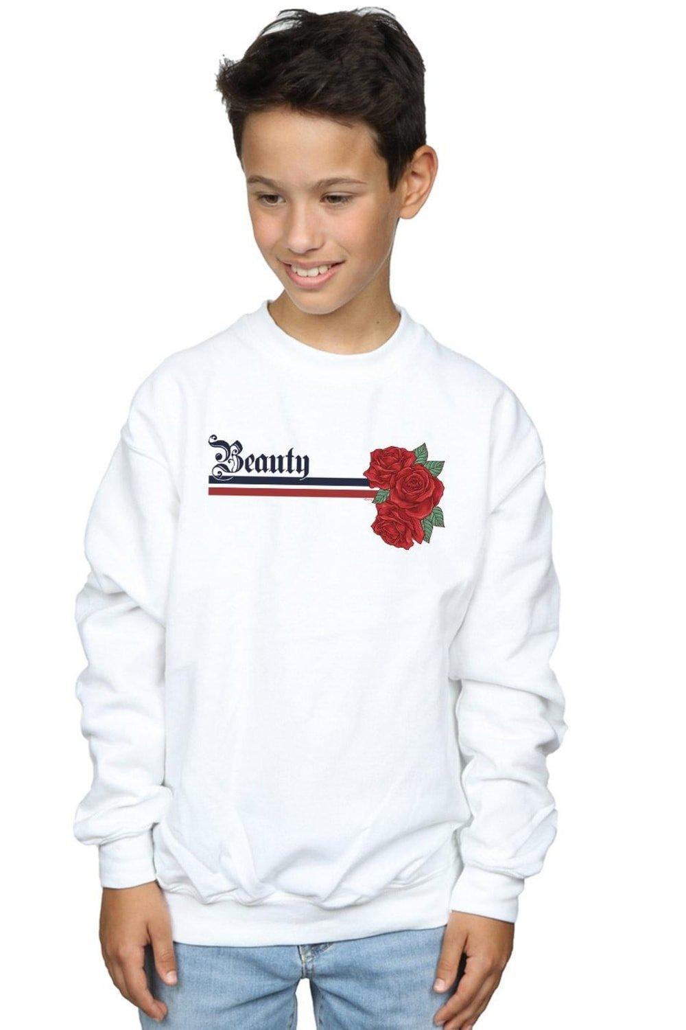 Beauty And The Beast Belle Stripes And Roses Sweatshirt