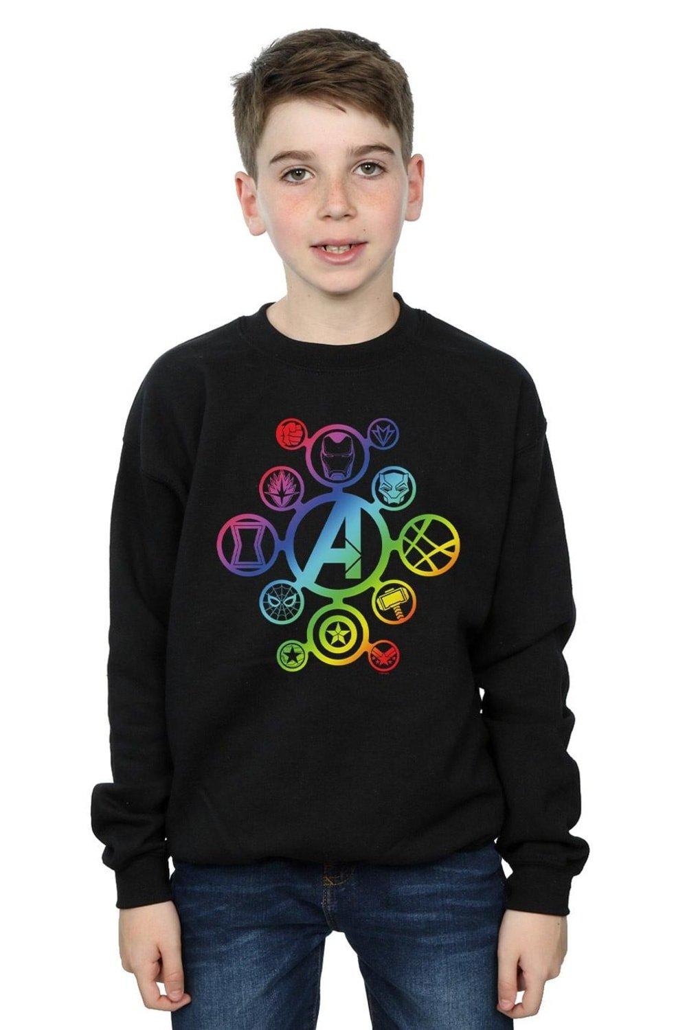 Avengers Infinity War Rainbow Icons Sweatshirt
