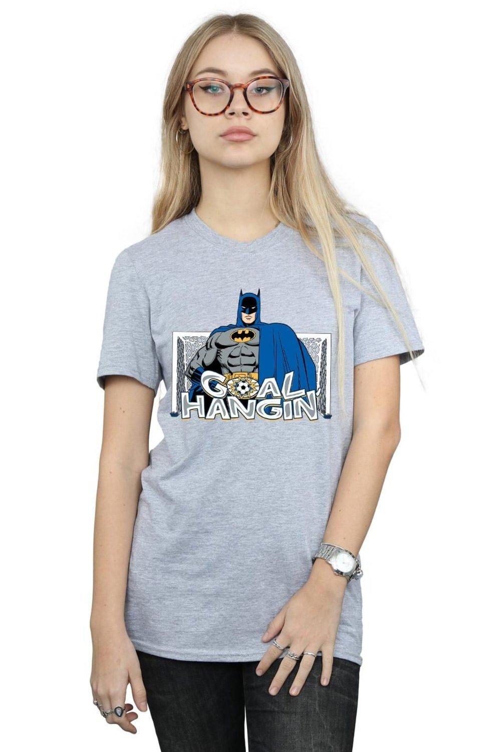 batman football goal hangin´ cotton boyfriend t-shirt