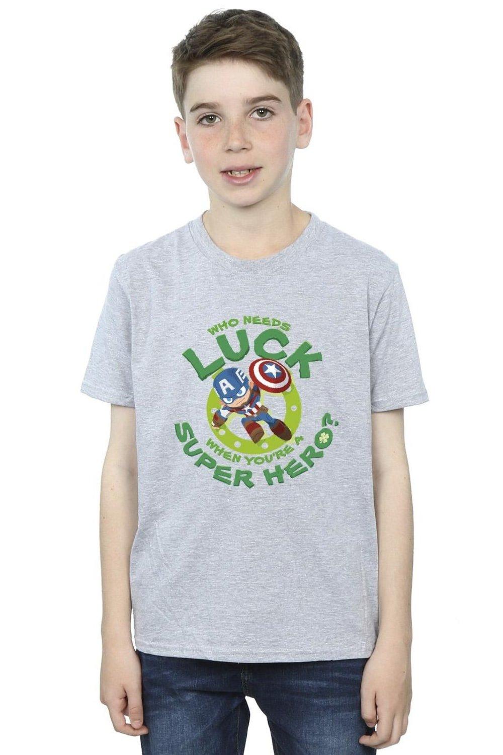St Patrick’s Day Captain America Luck T-Shirt