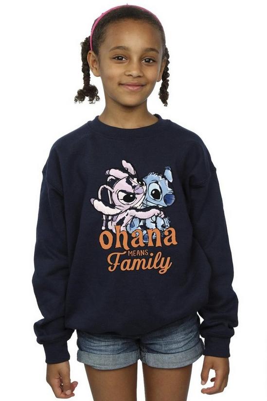 Disney Lilo And Stitch Ohana Angel Hug Sweatshirt 1
