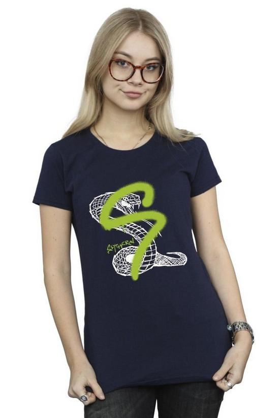 Harry Potter Slytherin Pop Spray Cotton T-Shirt 1