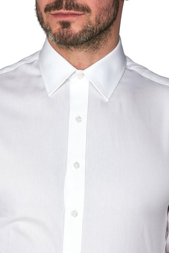 Jeff Banks Double Cuff Half Cutaway Slim Cotton Shirt 3
